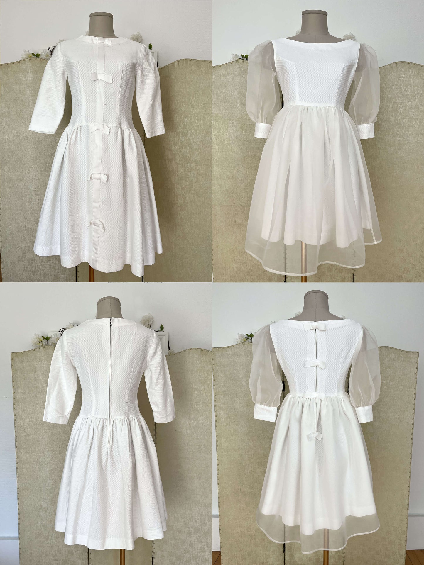 Aperçu avant après de la robe de mariée de sa grand-mère