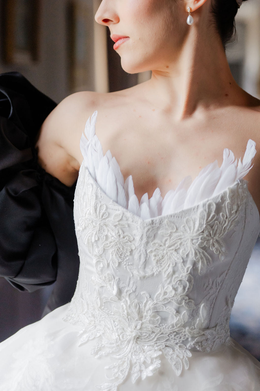 Robe de mariée sur-mesure "Plume"