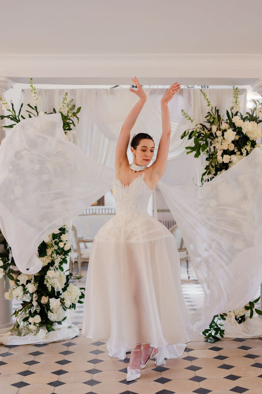 Robe de mariée sur-mesure "Plume"